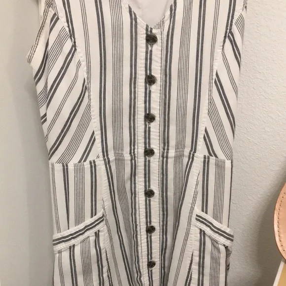 Moving Sale 🚗 - Loft Blue White Striped Dress, Size 0 - Picture 5 of 7